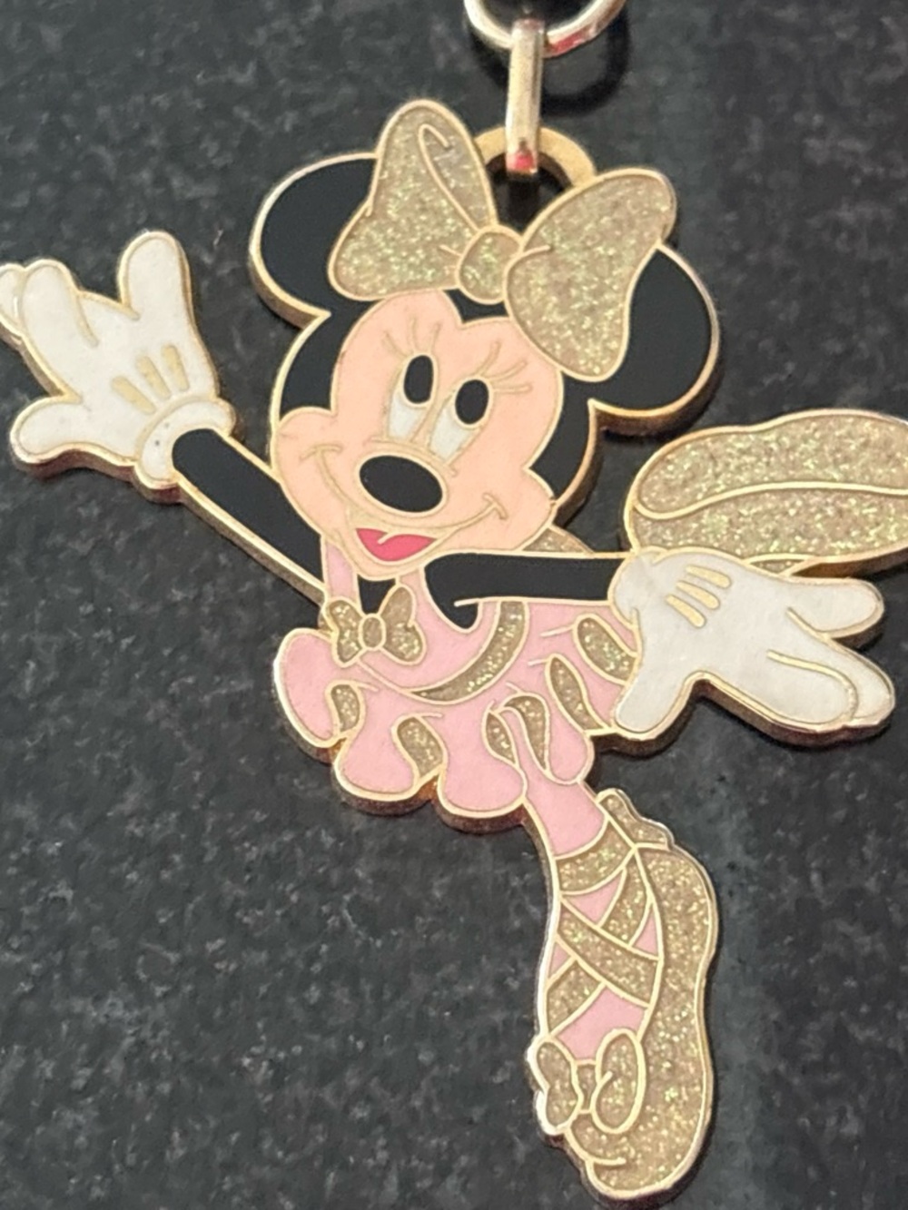 2007 Disney Minnie Mouse Ballet Clip in Pink, Gold, Black and White - Picture 2 of 5